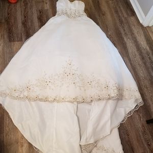 Wedding dress and veil